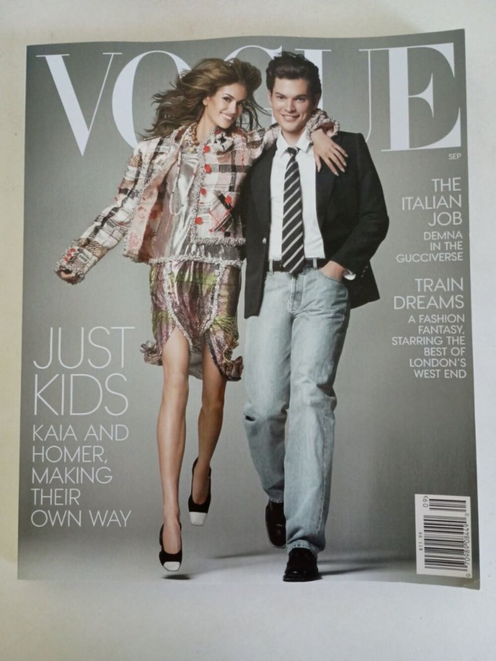 Vogue magazine September 2026 fall fashion issue Kaia Gerber Homer Gere